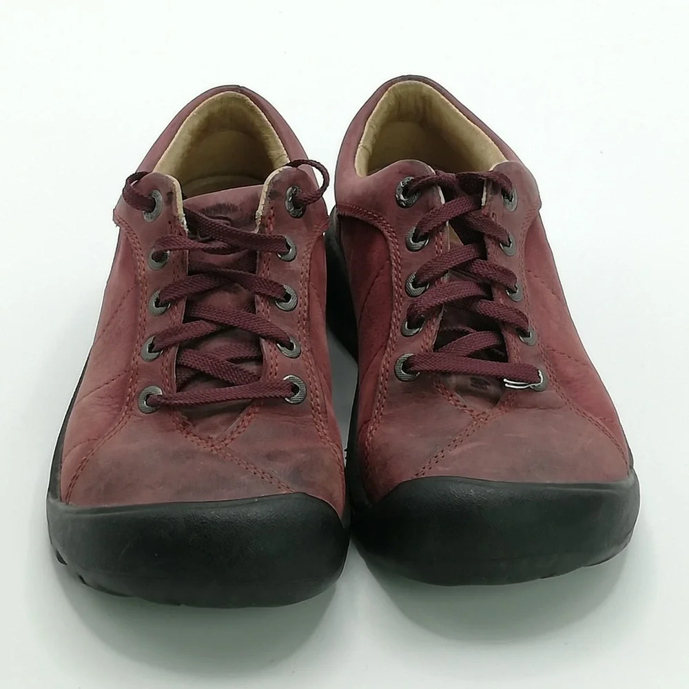 Keen Shoes‎ Womens Sneakers Presidio Red Burgundy Leather Lace Up 7